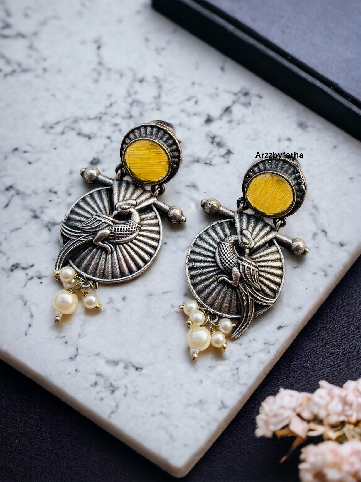 Peacock Drop Earrings