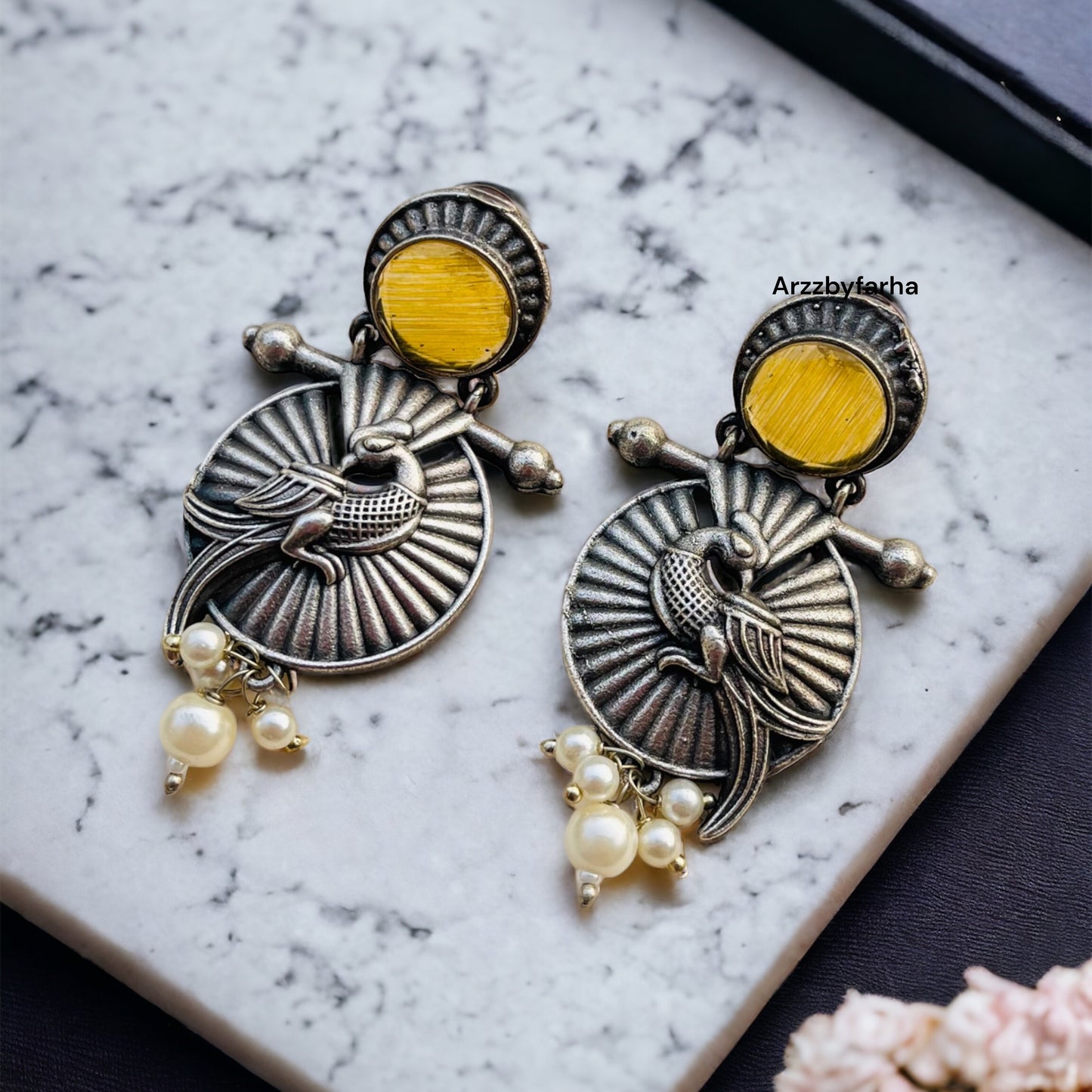 Peacock Drop Earrings