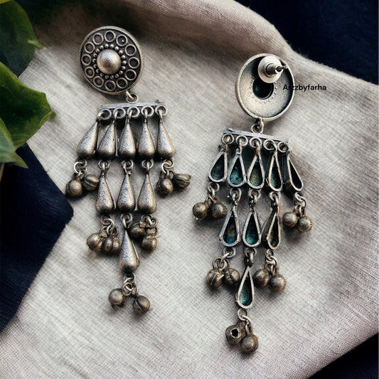 Silver Oxidised Earrings
