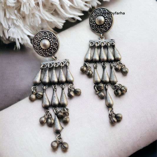 Silver Oxidised Earrings