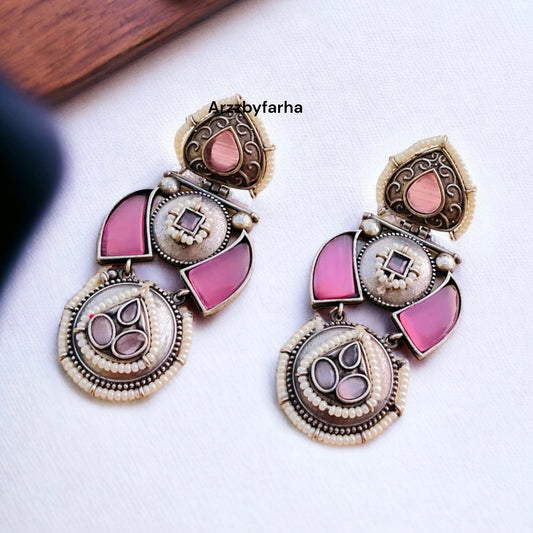 Pink Dangler Earrings