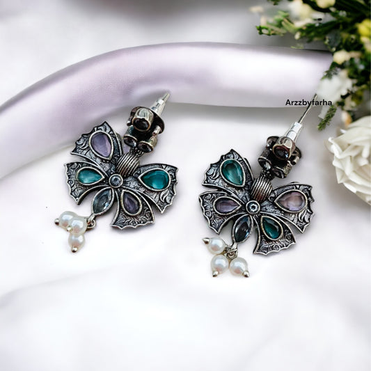 Pink & Blue Butterfly Earring