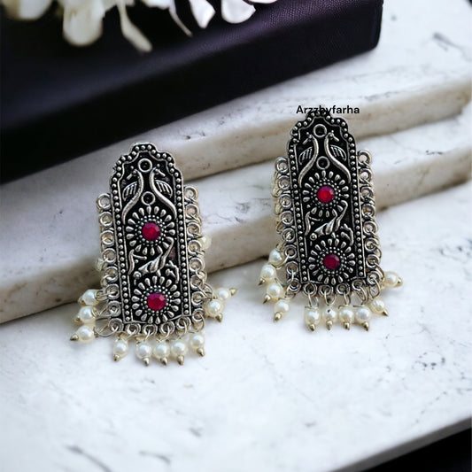 Pink Stone Earring