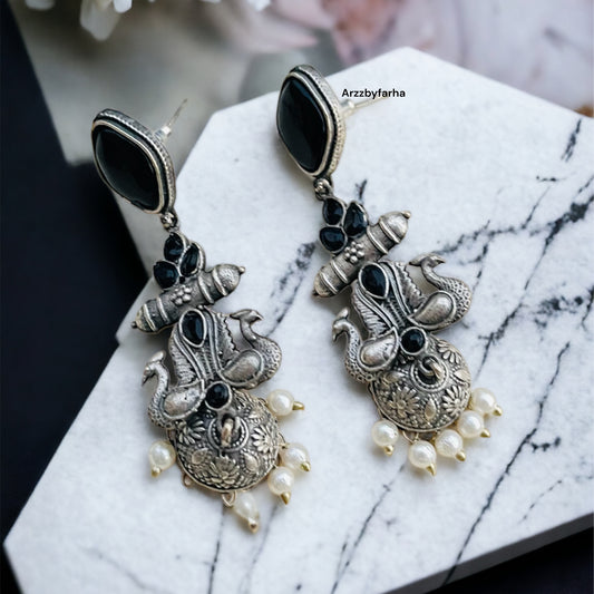 Peacock Drop Jhumki Earring