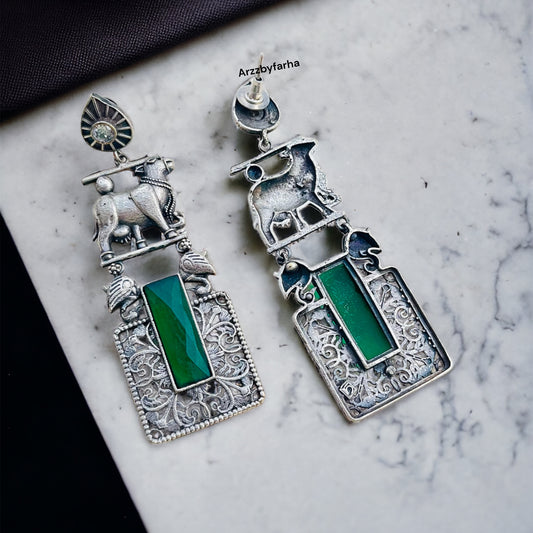 Green Nandi Drop Earring