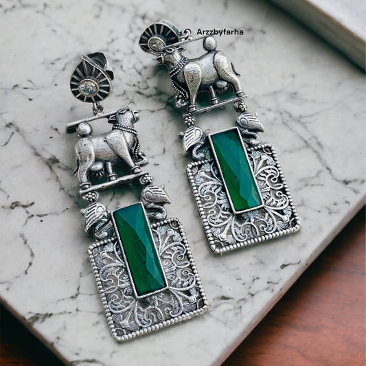 Green Nandi Drop Earring