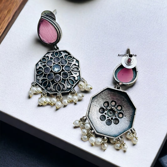 Pink Drop Earring