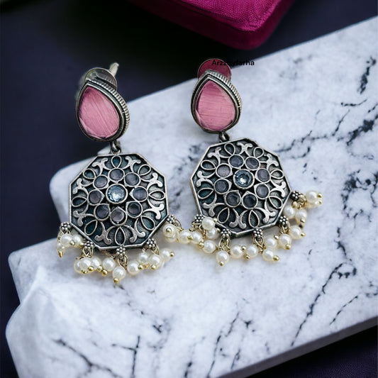 Pink Drop Earring
