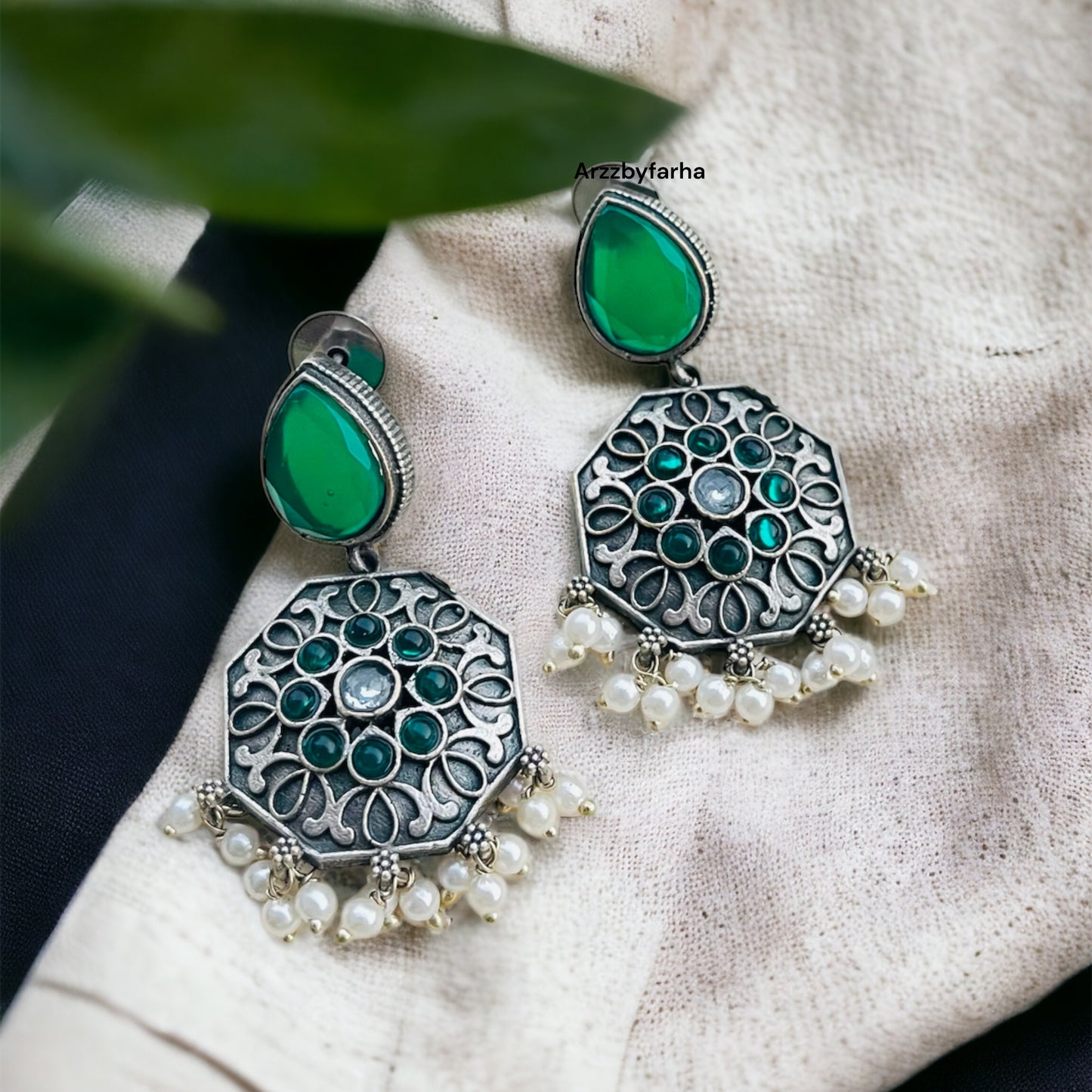 Green Drop Earring