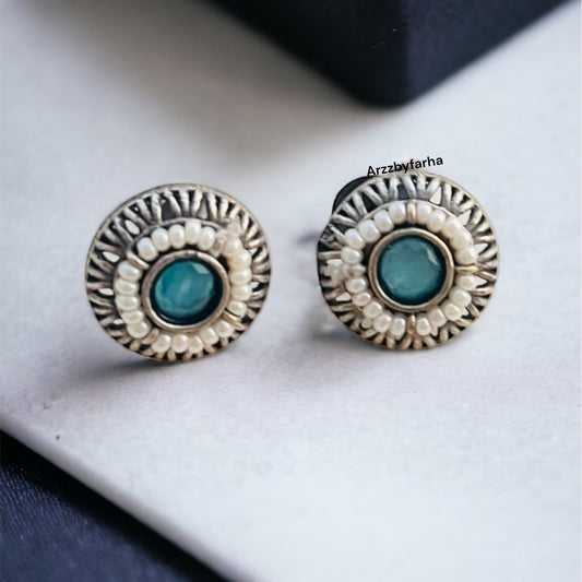 Blue Stone Studs Earring