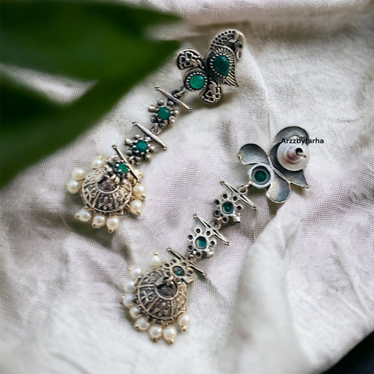 Peacock Drop Jhumki Earring