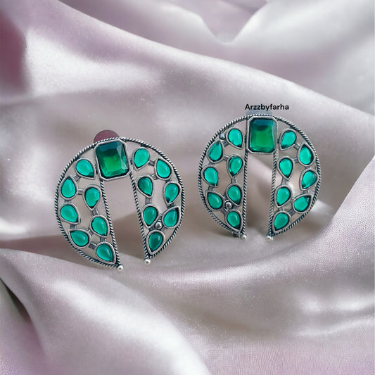 Green Stone Studs Earring