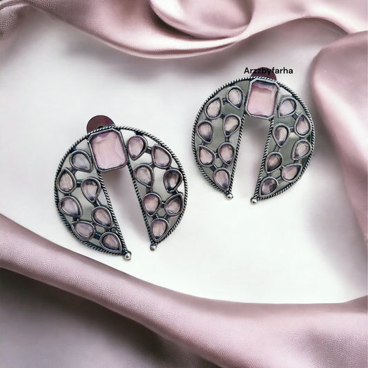 Pink Stone Studs Earring