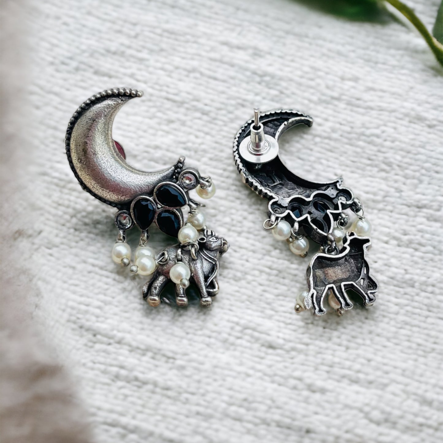 Moon Nandi Drop Earrings