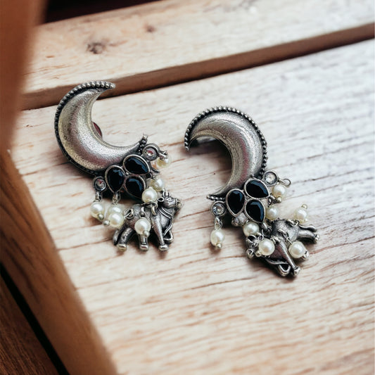 Moon Nandi Drop Earrings