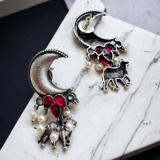 Moon Nandi Drop Earrings