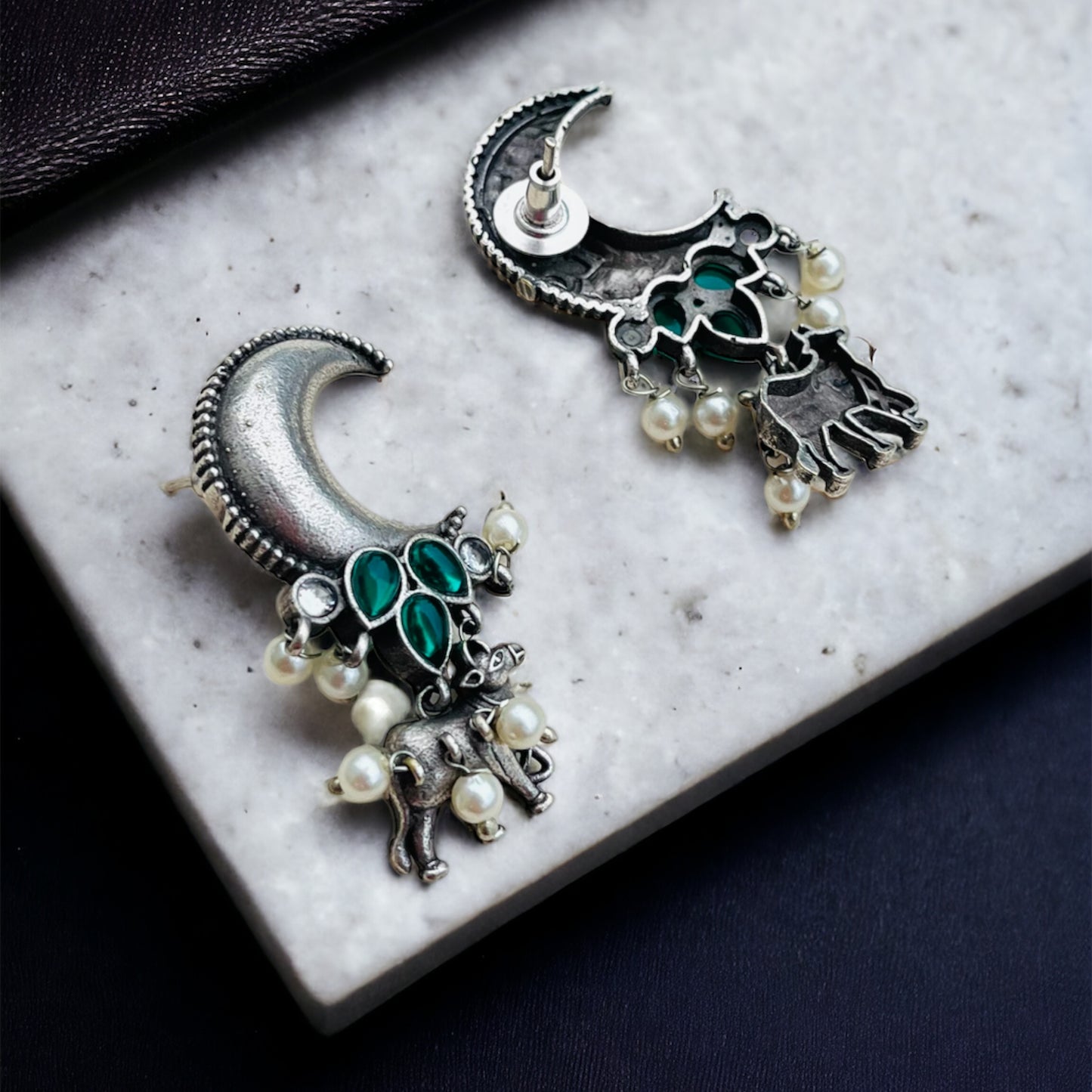 Moon Nandi Drop Earrings