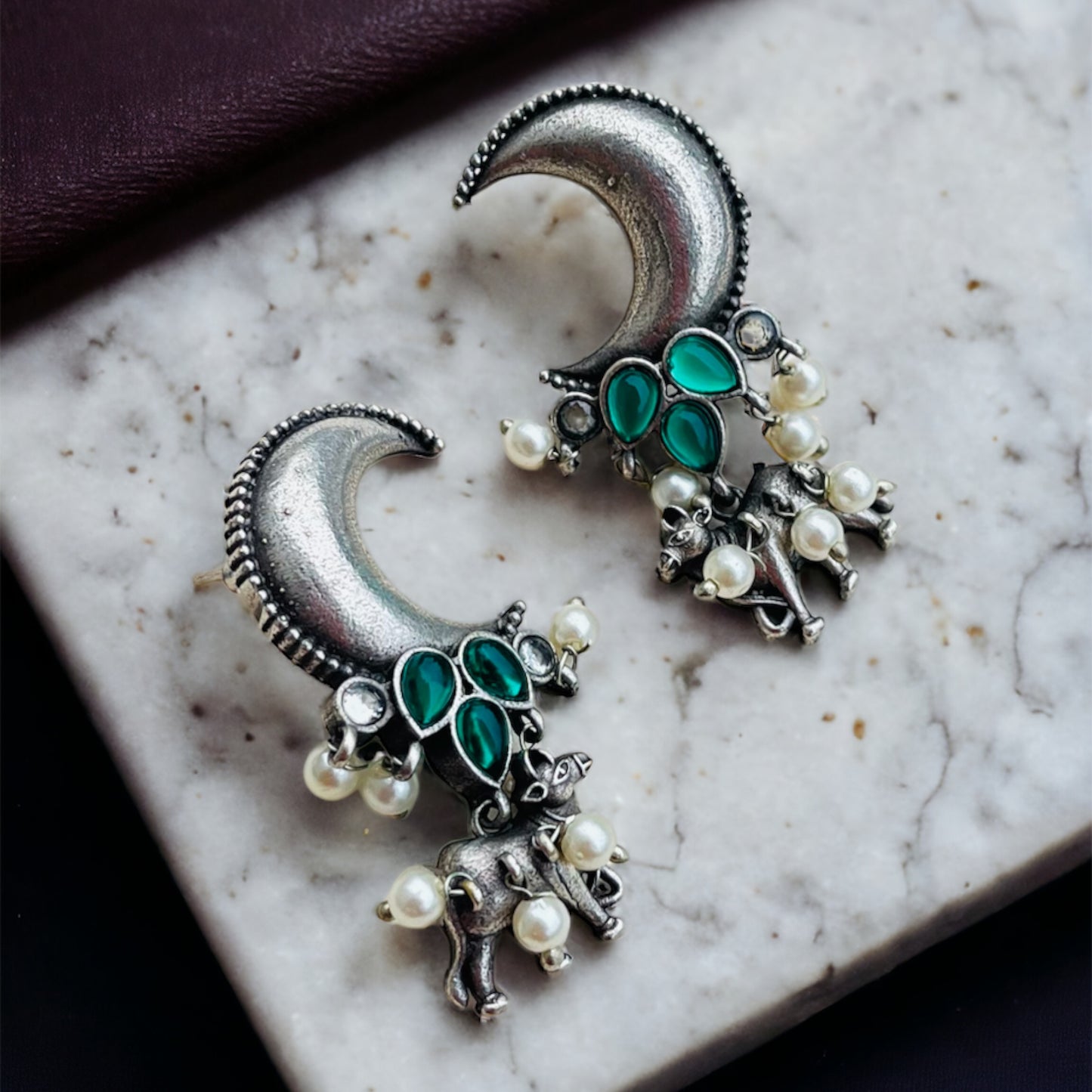 Moon Nandi Drop Earrings