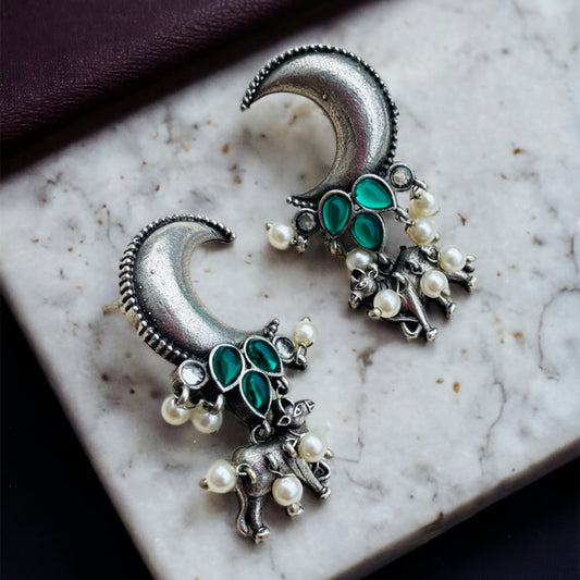 Moon Nandi Drop Earrings