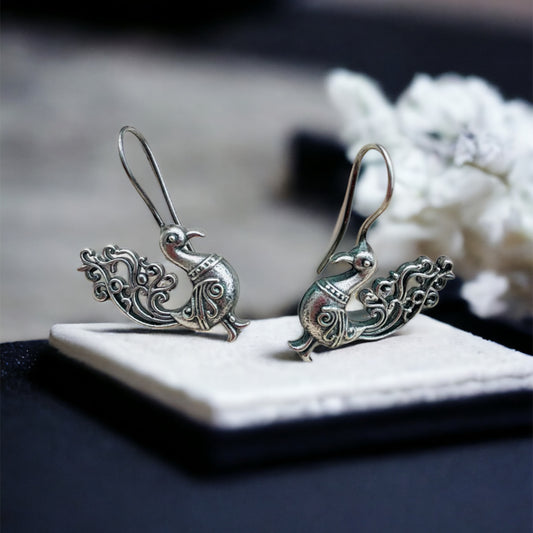 Peacock Hook Earring