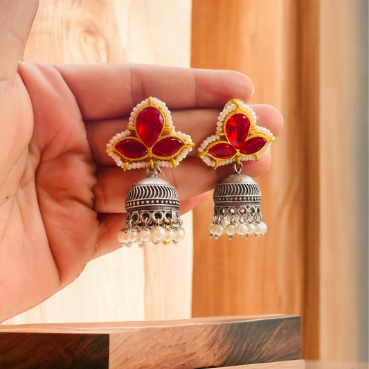 Sea Green Small Jhumki Earrings