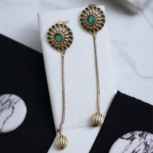 Blue Stone Drop Earring