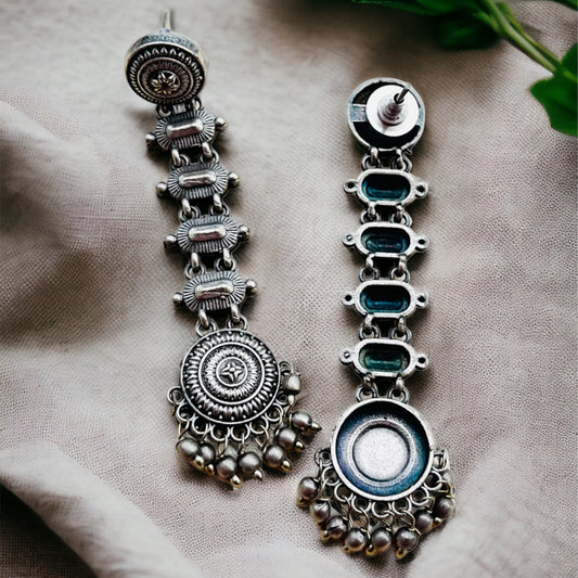 Silver Ghungroo Drop Earring