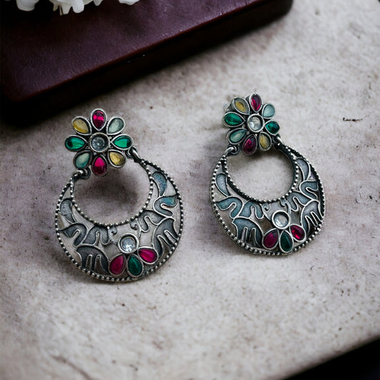 Multicolor Chandbali Earring