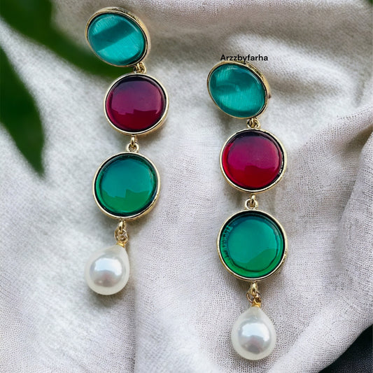 Multicolor Stone Earrings