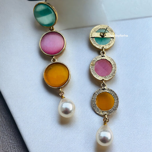 Multicolor Stone Earrings