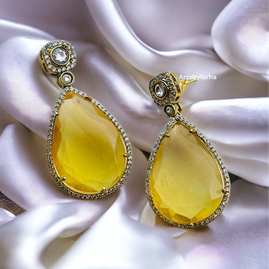 Doublet Stone CZ Studded Earrings