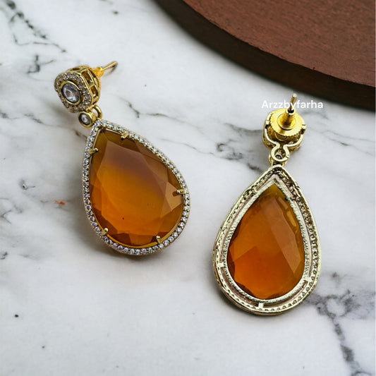 Doublet Stone CZ Studded Earrings