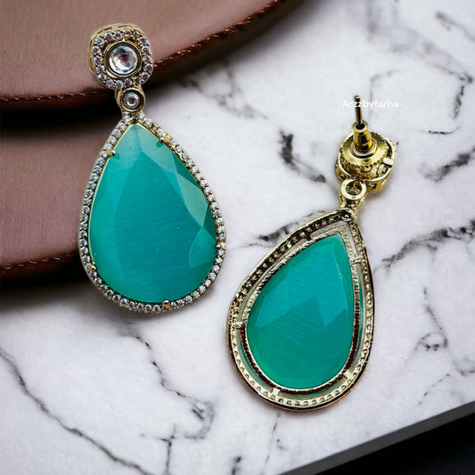 Doublet Stone CZ Studded Earrings