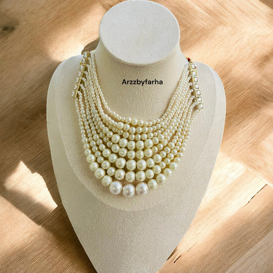 Layered Pearl Necklace Set
