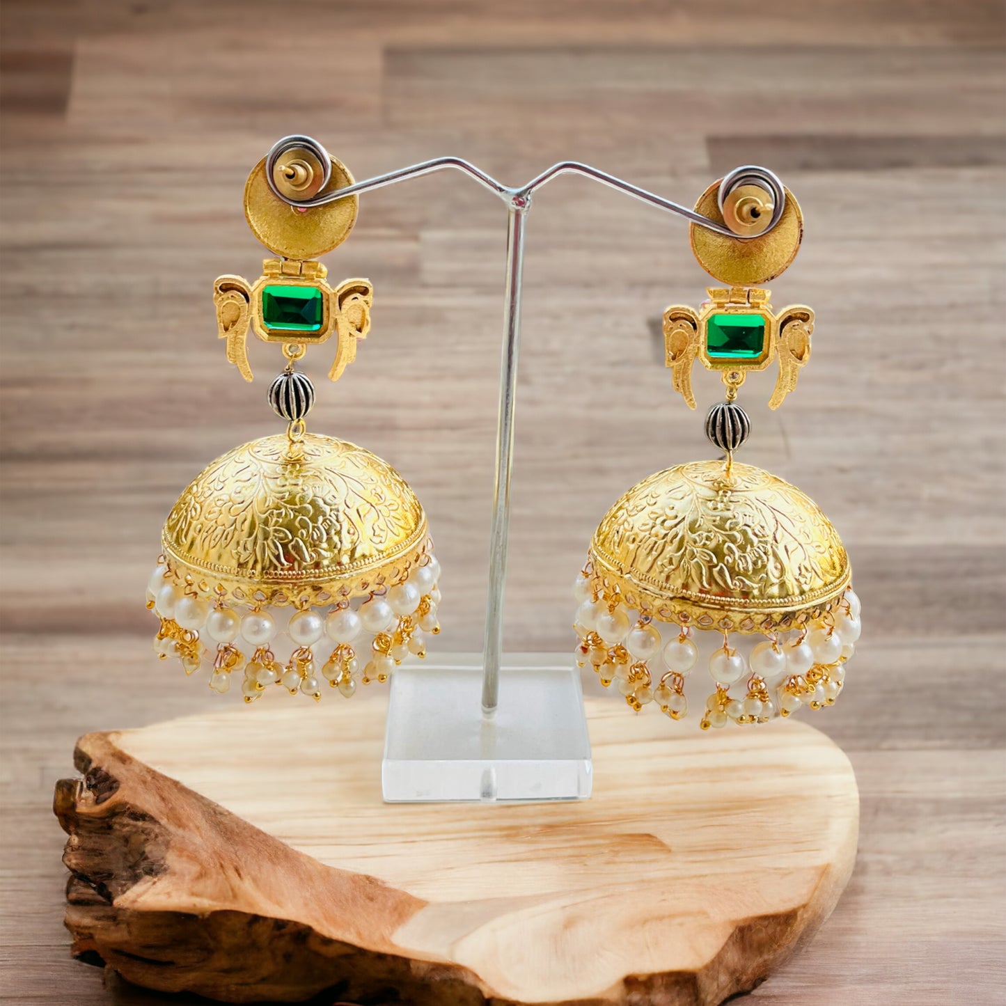 Gold Brass Jhumki Earring