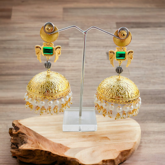 Gold Brass Jhumki Earring