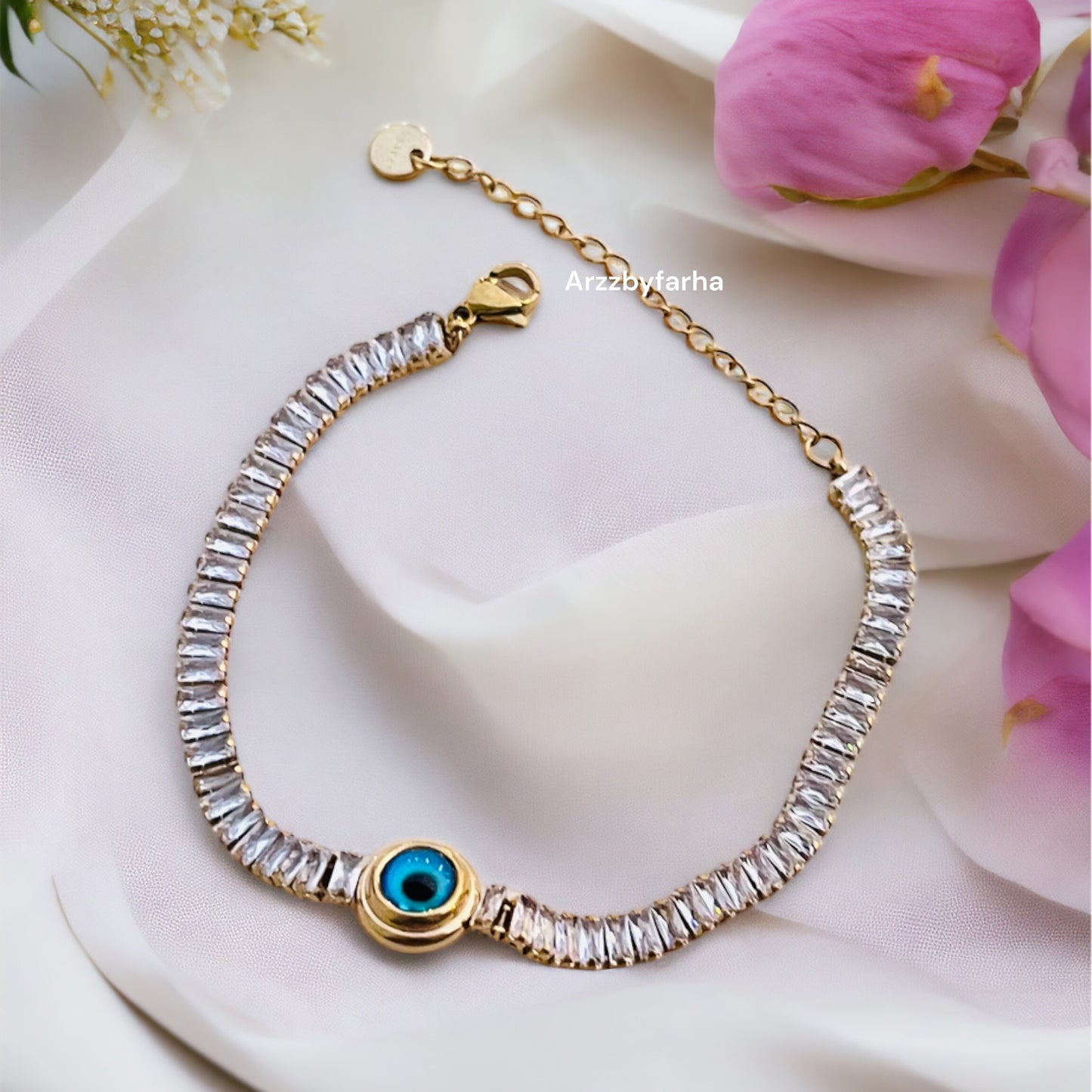 Luxe Crystal Blue Evil Eye Bracelet