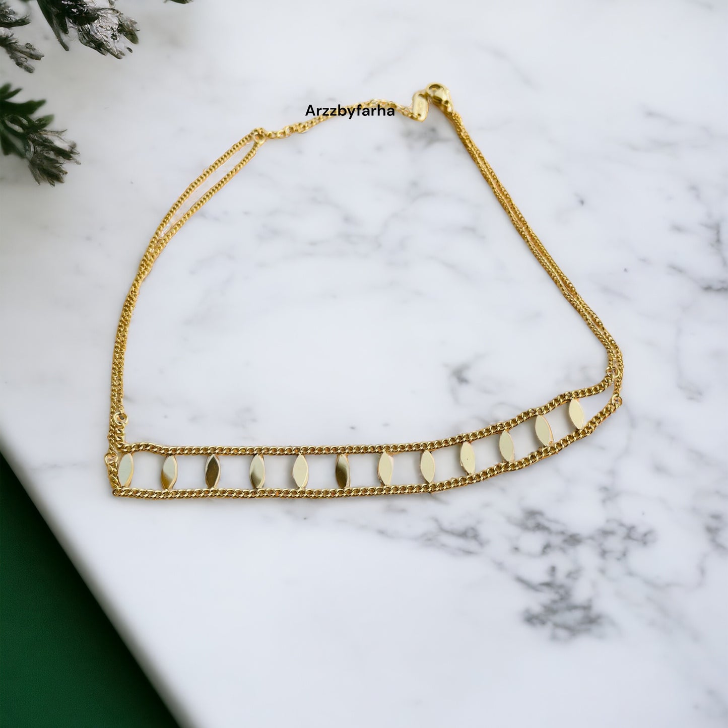 Double Line Choker Necklace