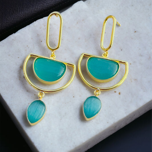 Small Drop Silver Earrings