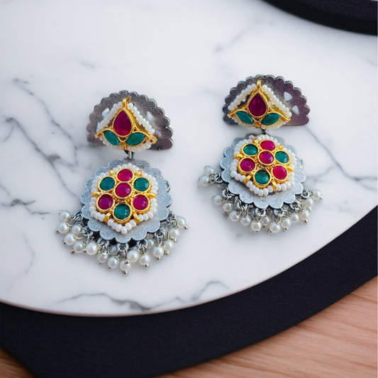 Small Drop Silver Earrings