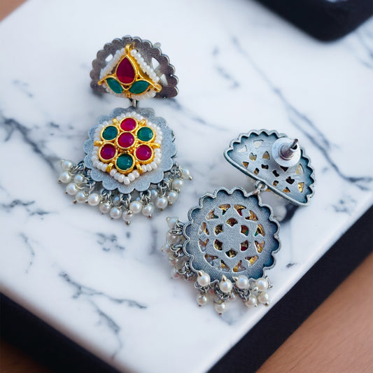 Small Drop Silver Earrings