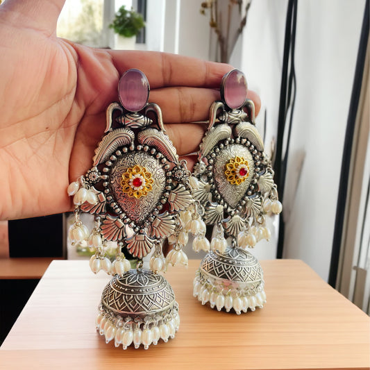 Myra Statement Jhumka Earrings