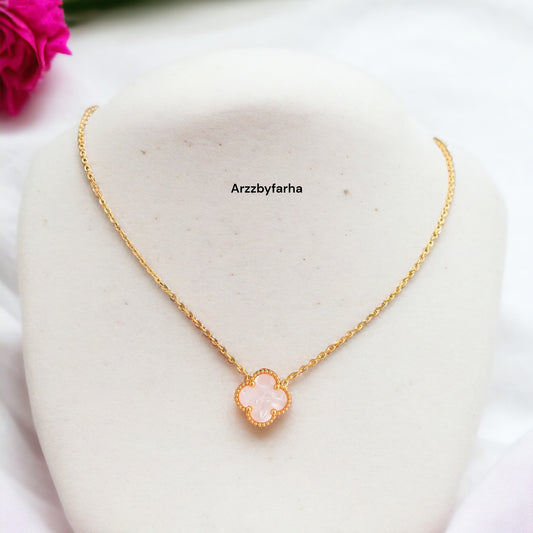 White Clover Pendant Necklace