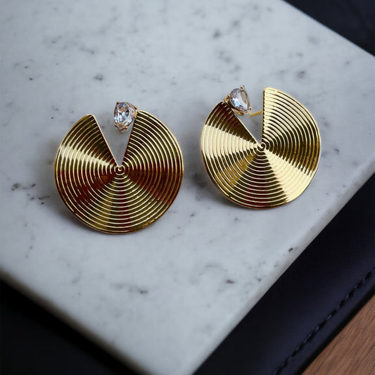Swirly Circle Pin Studs Earring