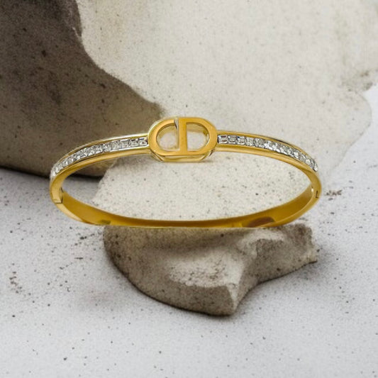 AD Studded Bangle Bracelet