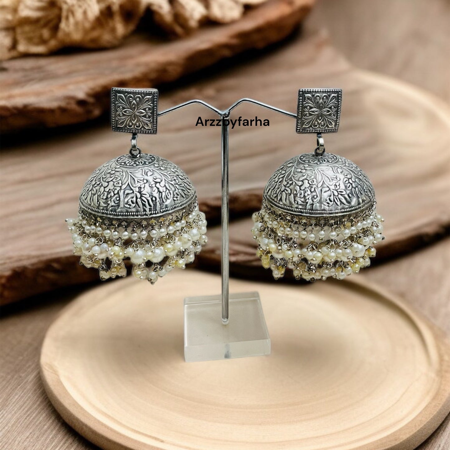 Classic Silver Jhumkas Earring