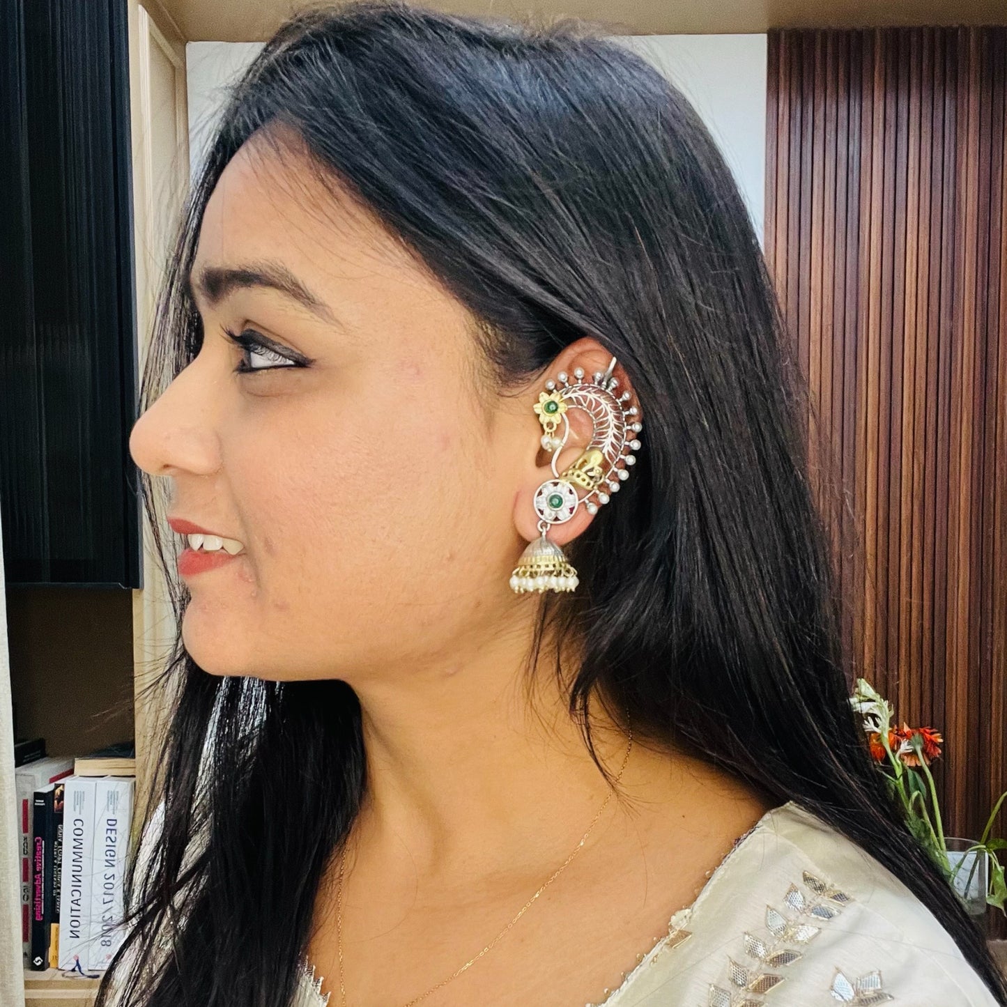 Dual Tone Nora Earcuffs Earring