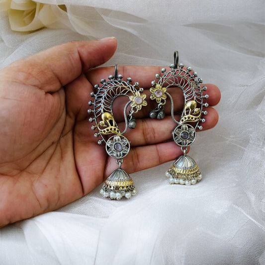 Dual Tone Nora Earcuffs Earring