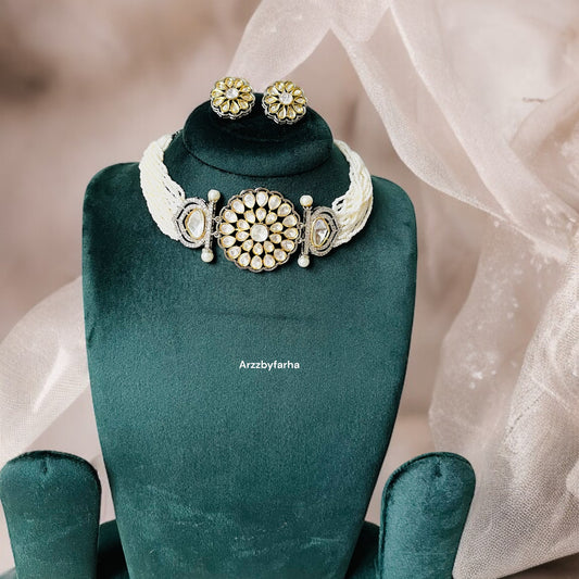 Moissanite Choker Necklace Set