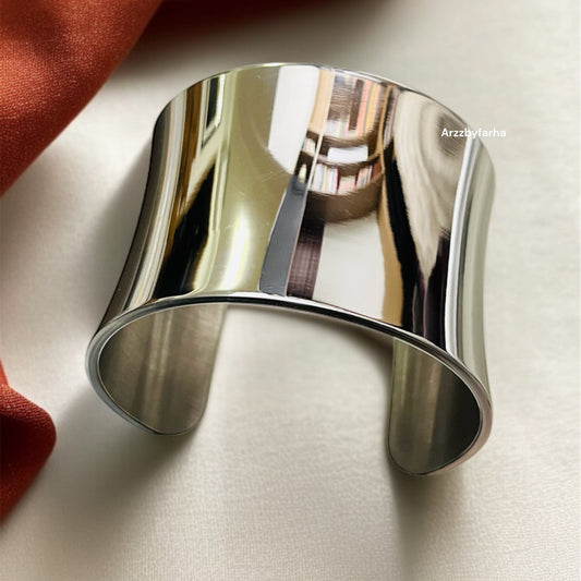 Luxe Silver Cuff Bracelet